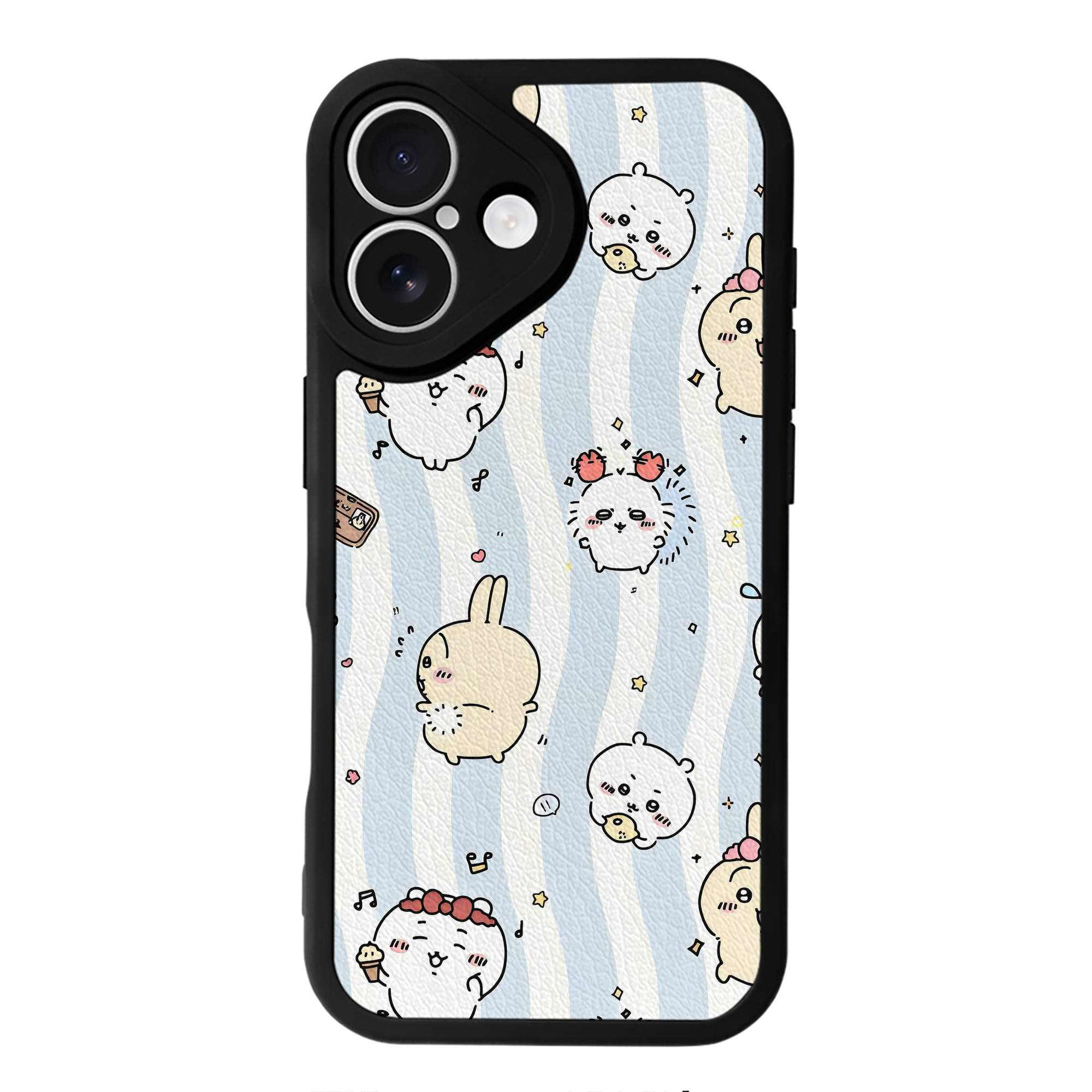 （画像用） ちいかわ Chii-kawa 【iPhone 16シリーズ対応】シリコンスマホケース（レザー調） 材質：シリコン